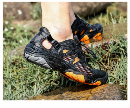 HUMTTO Brand Hiking Boots for Men Sneakers New Summer Trekking Sandals Male Breathable Outdoor Walking Climbing Water Shoes Mens
