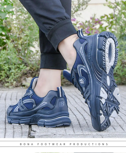 BONA New Designers Trendy Running Shoes for Men Breathable Walking Sports Shoe Man Jogging Sneaker Soft Footwear Mansculino
