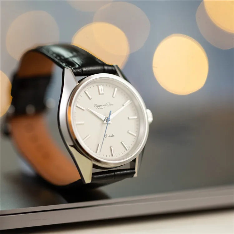 【Tempo de escape】Relógio de quartzo com caixa de 40 mm, VH31, ponteiros com tratamento térmico