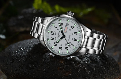 Switzerland Carnival Quartz Watch men 316 Stainless Steel Waterproof Calendar Luminous Military men Watches Reloj Hombre Montre