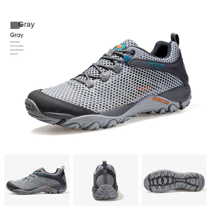 HUMTTO New Summer Hiking Sneakers Shoes for Men Breathable Outdoor Trekking Sport Mens Shoes Climbing Hunting Walking Man Shoes