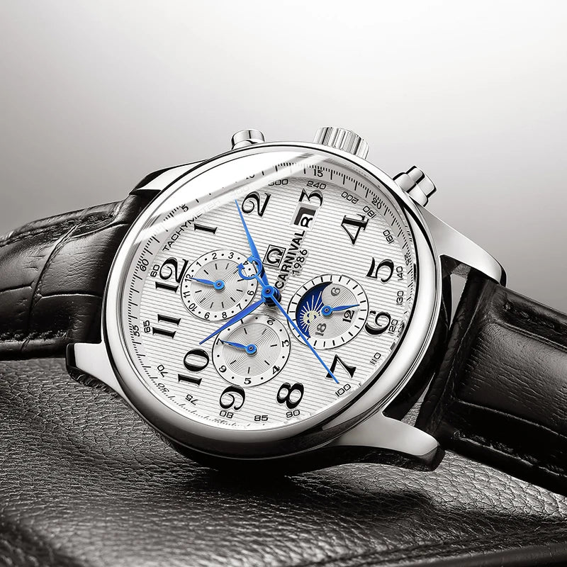 Reloj mecánico automático para hombre en acero inoxidable Case Shape: Redondo Case