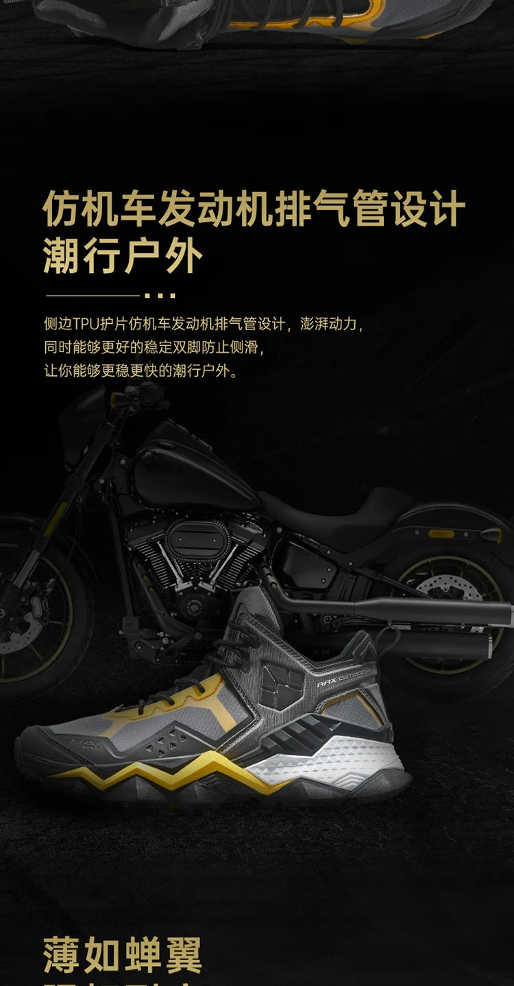 Rax Men  Waterproof Hiking Shoes Breathable Hiking Boots Outdoor Trekking Boots Sports Sneakers Tactical Shoes