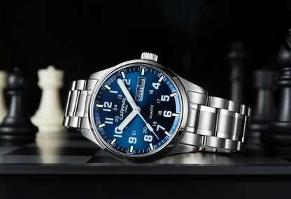Switzerland Carnival Quartz Watch men 316 Stainless Steel Waterproof Calendar Luminous Military men Watches Reloj Hombre Montre