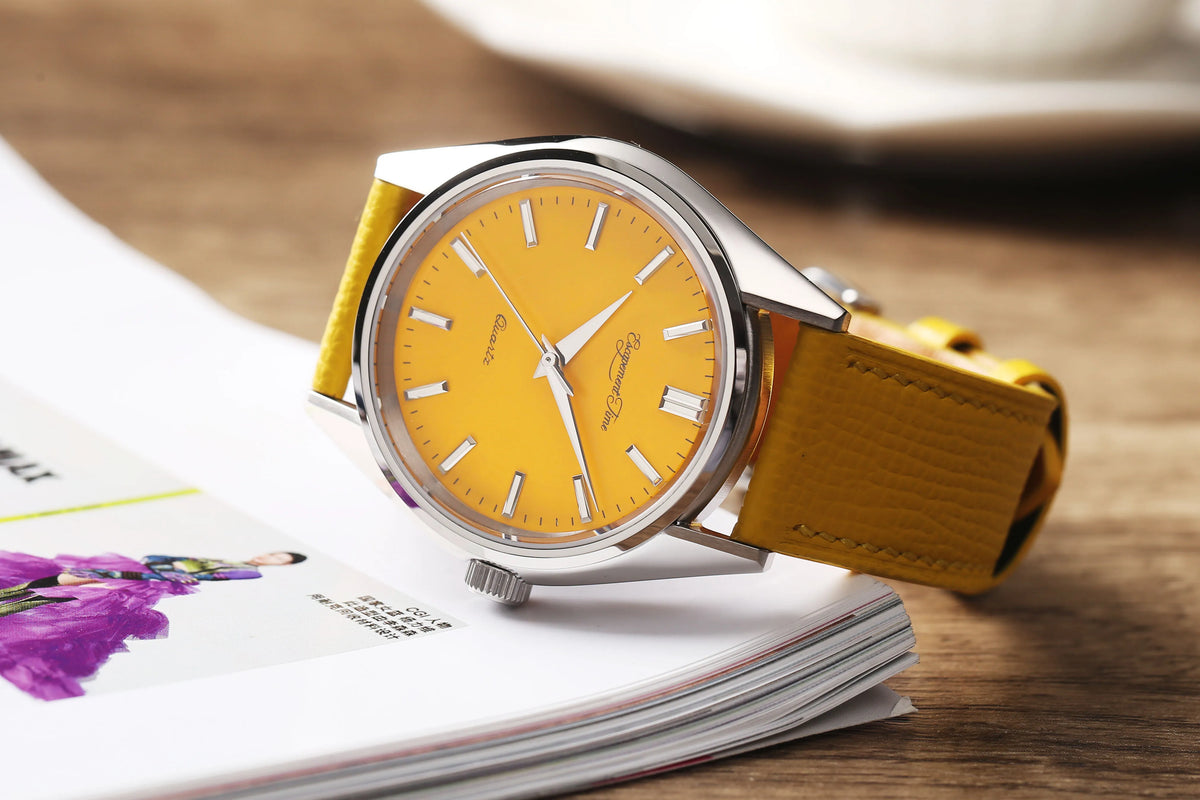 【Tempo de escape】Relógio de quartzo com caixa de 40 mm, VH31, ponteiros com tratamento térmico