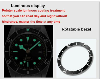 Luxury Customizable Logo Waterproof Japan nh35 Automatic Mechanical Wristwatch Full Steel Sapphire Men Watch Dress Male Clock