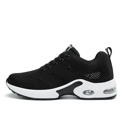 Fashion Women Lightweight Sneakers Running Shoes Outdoor Sports Shoes Breathable Mesh Comfort Running Shoes Air Cushion Lace Up