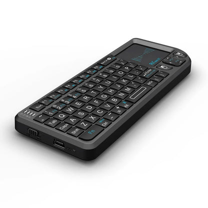 Rii X1 2.4GHz Black Mini Wireless Keyboard US/RU/ES/FR Air Mouse With Touchpad Remote Control For Android TV Box/PC/Laptop