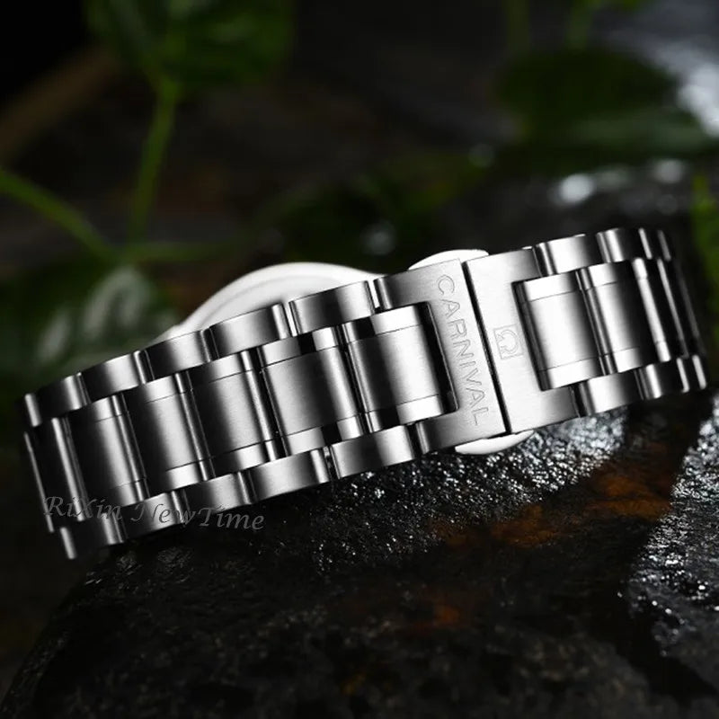 Switzerland Carnival Quartz Watch men 316 Stainless Steel Waterproof Calendar Luminous Military men Watches Reloj Hombre Montre