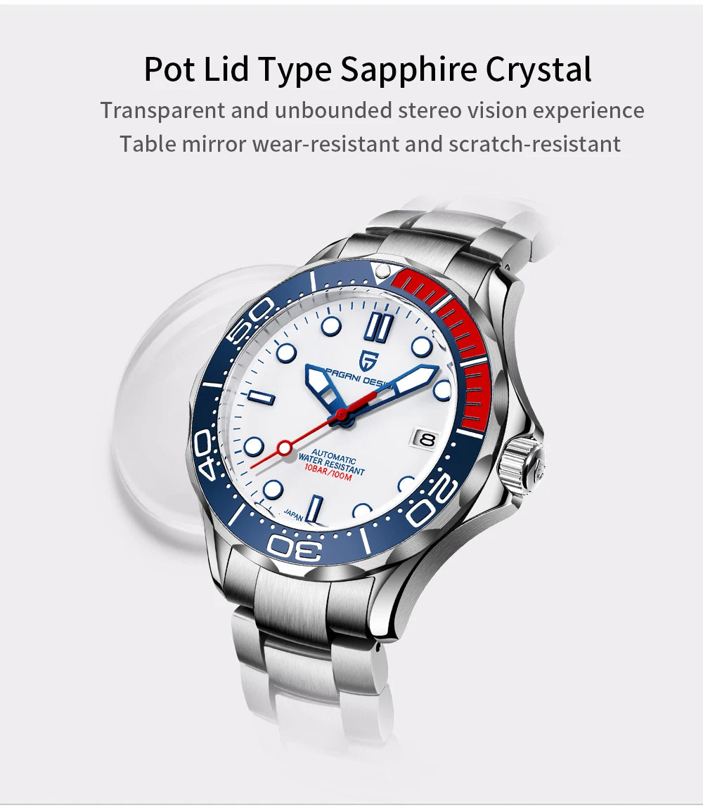 PAGANI DESIGN Men Watches 2026 New 007 Retro Luxury Automatic Watch For Men Mechanical Wristwatch Men Stainless steel Waterproof