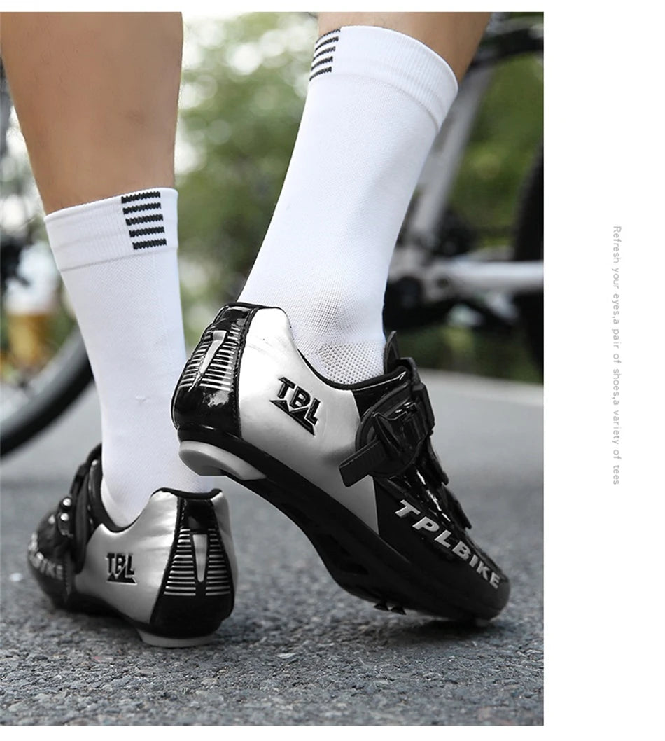 Professional Racing Road Bike Cycling Shoes Men Outdoor Non-Slip MTB Bicycle Sneakers Breathable Self-Locking Sports Cleat Shoes