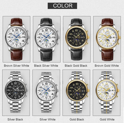 Reloj mecánico automático para hombre en acero inoxidable Case Shape: Redondo Case
