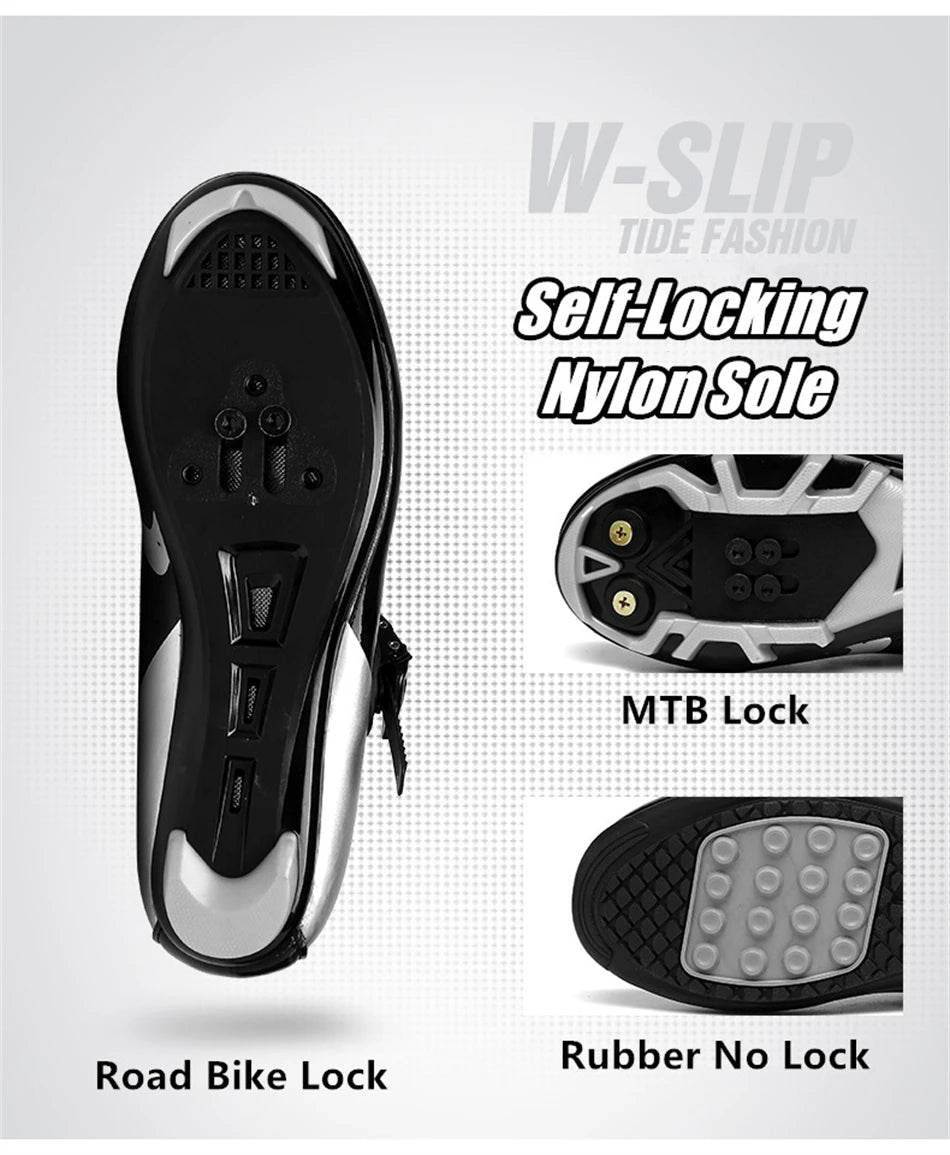 Professional Racing Road Bike Cycling Shoes Men Outdoor Non-Slip MTB Bicycle Sneakers Breathable Self-Locking Sports Cleat Shoes