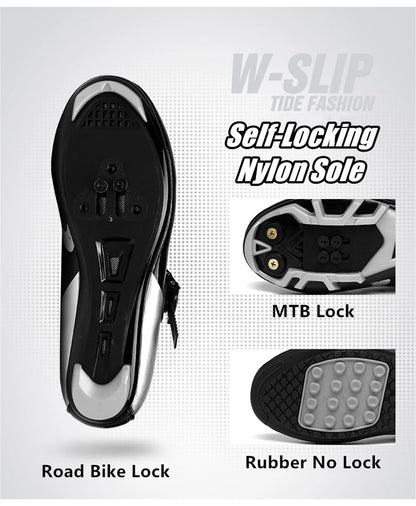 Professional Racing Road Bike Cycling Shoes Men Outdoor Non-Slip MTB Bicycle Sneakers Breathable Self-Locking Sports Cleat Shoes