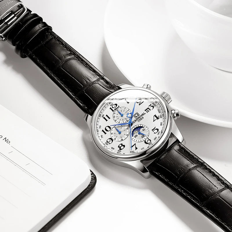 Reloj mecánico automático para hombre en acero inoxidable Case Shape: Redondo Case