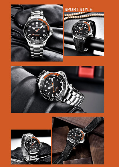 PAGANI DESIGN Men Watches 2026 New 007 Retro Luxury Automatic Watch For Men Mechanical Wristwatch Men Stainless steel Waterproof