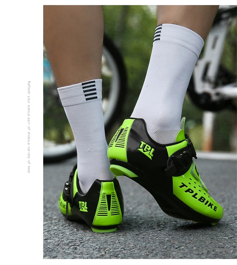 Professional Racing Road Bike Cycling Shoes Men Outdoor Non-Slip MTB Bicycle Sneakers Breathable Self-Locking Sports Cleat Shoes