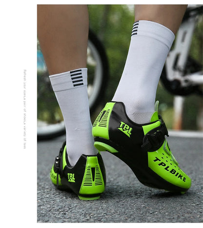 Professional Racing Road Bike Cycling Shoes Men Outdoor Non-Slip MTB Bicycle Sneakers Breathable Self-Locking Sports Cleat Shoes