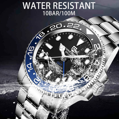 2026 New PAGANI DESIGN Luxury Men Mechanical Watches Stainless Steel GMT Watch Top Brand Sapphire Glass Men Watch reloj hombre