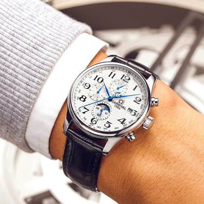 Reloj mecánico automático para hombre en acero inoxidable Case Shape: Redondo Case