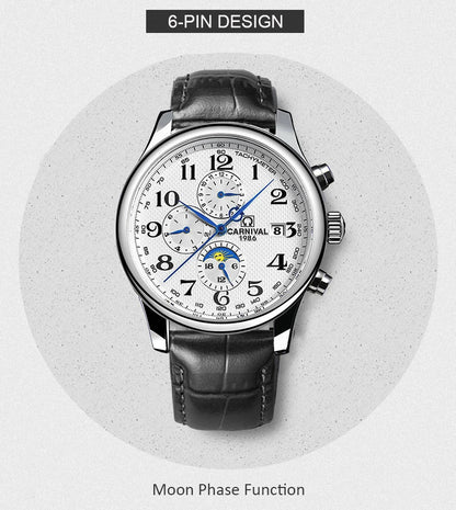 Reloj mecánico automático para hombre en acero inoxidable Case Shape: Redondo Case