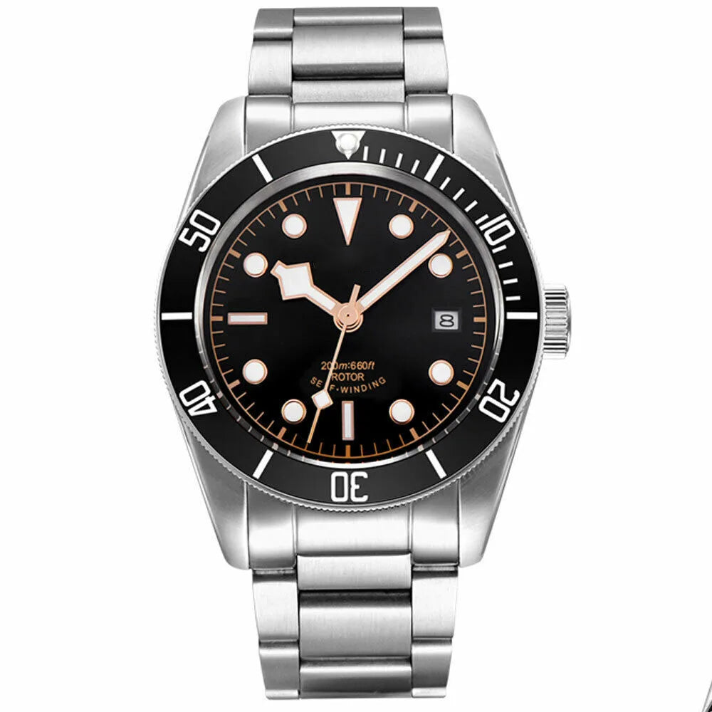 Luxury Customizable Logo Waterproof Japan nh35 Automatic Mechanical Wristwatch Full Steel Sapphire Men Watch Dress Male Clock