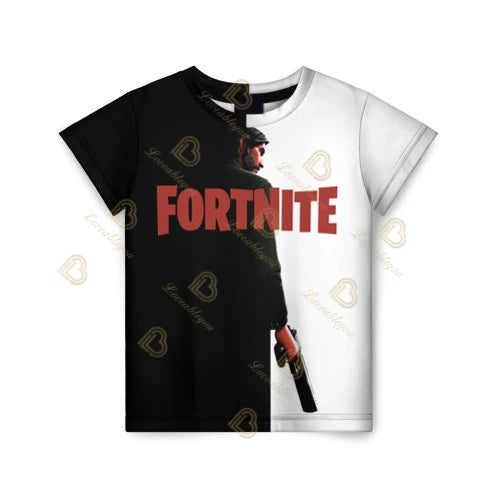 T-shirt Infantil Unissexo com Impressão 3D da Mascote Fortnite, Moda de Verão, Casual para Meninos e Meninas, Roupa Infantil, Tops T-shirt