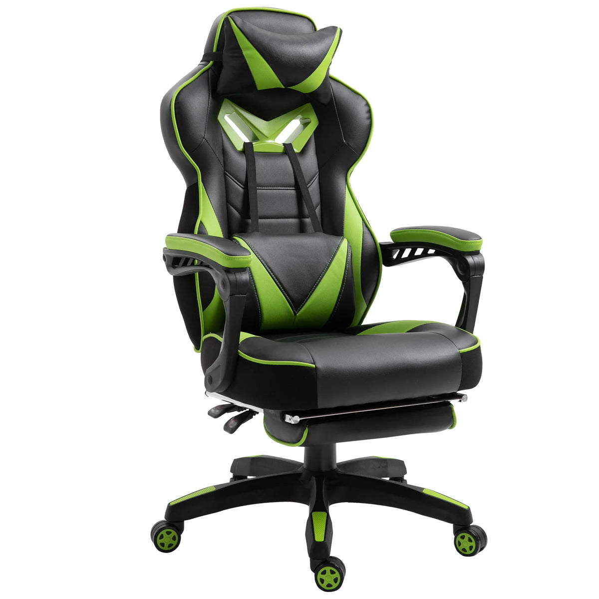 Vinsetto Ergonomic Racing Gaming Chair Reclining Office Chair with Footrest, Adjustable High Back PU Leather Computer Chair for Home & Office