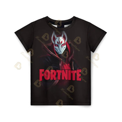 T-shirt Infantil Unissexo com Impressão 3D da Mascote Fortnite, Moda de Verão, Casual para Meninos e Meninas, Roupa Infantil, Tops T-shirt