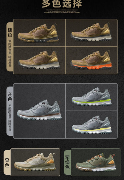 Rax Cowhide Hiking Shoes Men Outdoor Mountain Antiskid Climbing Sneakers wram Lightweight Trekking boots Sports casual shoes