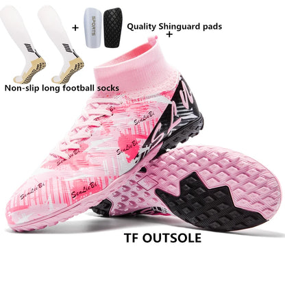 Size 34-46 Men FG/TF Football Boots Futsal Professional Unisex Kids Soccer Shoes Training Outdoor Boys Football Shoes Sneakers