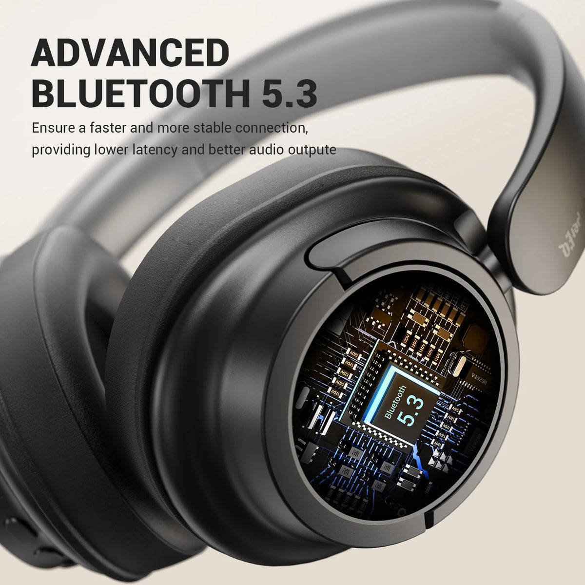 OneOdio Bluetooth 5.3 Wireless Headphones Over Ear Bass Mode Headset with Mic, 90H Playtime Foldable Bluetooth Headphones