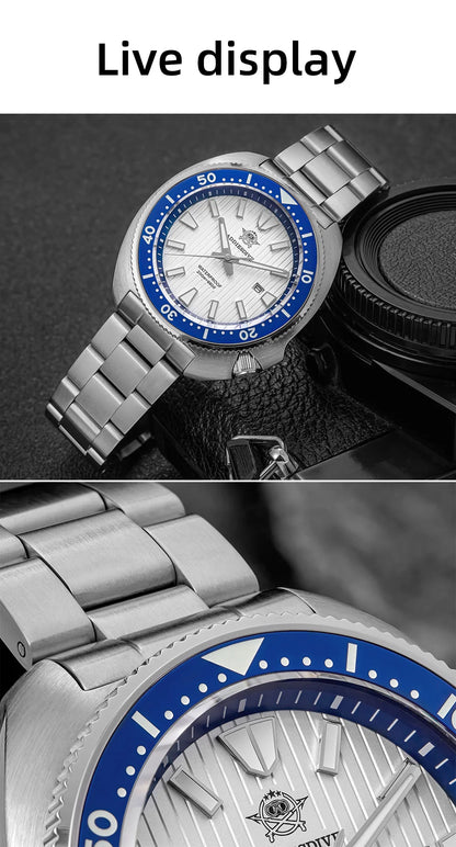 ADDIESDIVE Luxury Men's Watches Stainless Steel Sapphire Crystal Quartz Watch for Men Luminous 20Bar Waterproof NEW Wristwatches