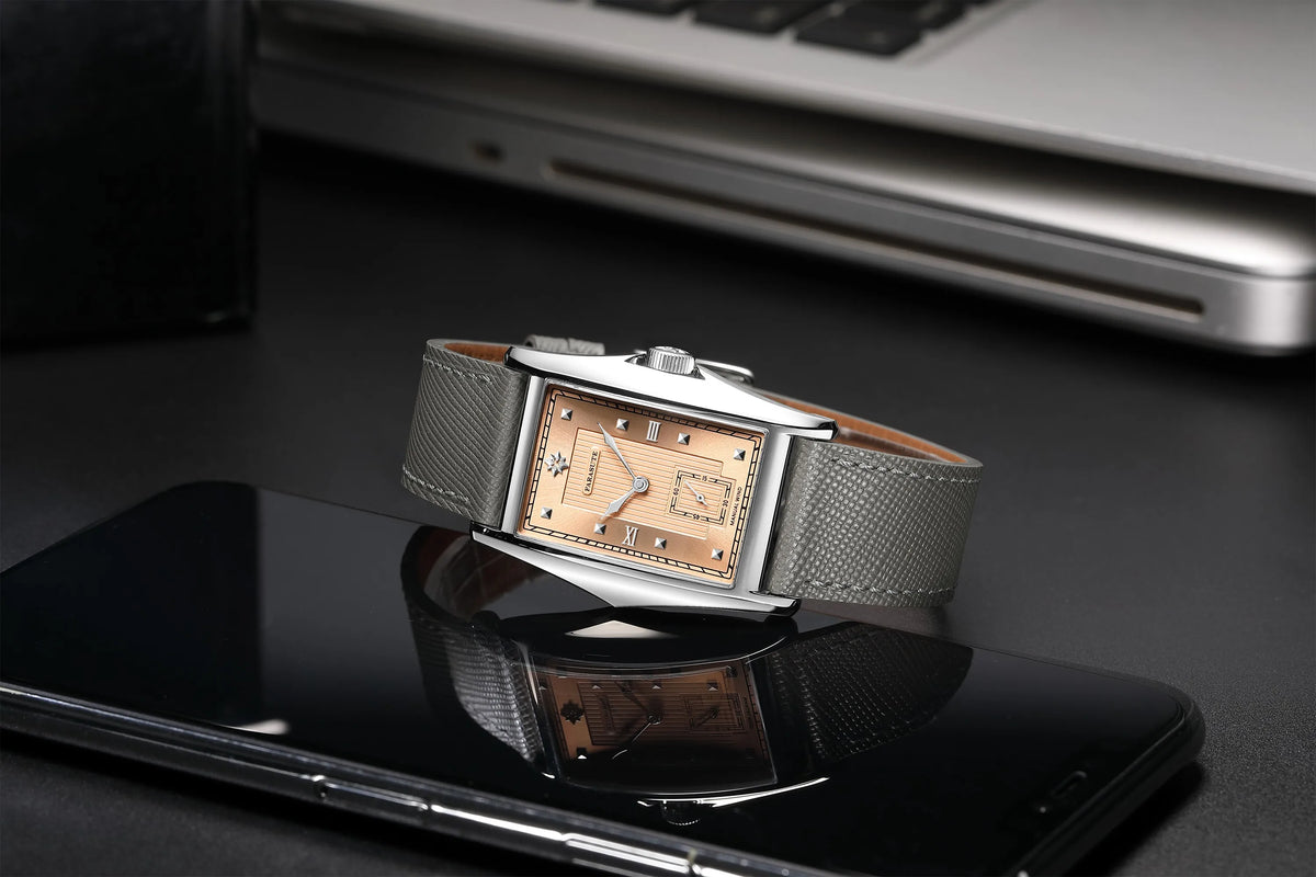 FARASUTE Creative Manual Square Customized Mechanical Movement Watch Men Luxury Sapphire Glass Small Second Wristwatches reloj