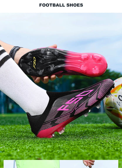 New Men Football Boots Non-Slip Boys Outdoor Hot-selling Soccer Shoes Grass Match Sneakers High-quality Cleats High-top Light