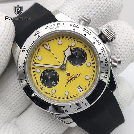 VK64 Men’s Chronograph Watch  Sapphire Crystal AR Glass, 5 Bar Waterproof Quartz Sports Watch