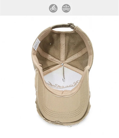 New Cool Fashion Men Washed Cotton Baseball Cap Retro Four Seasons Male Outdoor Sport Cap Hat For Men Accessory
