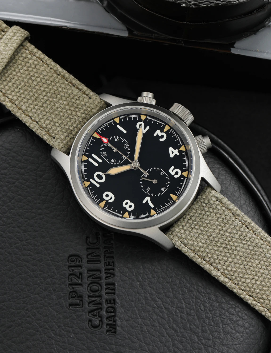 Militado ML1868 Watch - VK61 Quartz Movement 100m Waterproof Watches Men Stainless Steel Chronograph Sapphire Crystal Wristwatch
