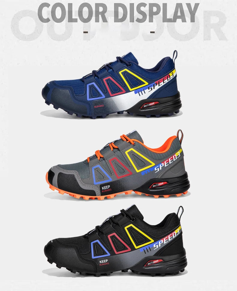 Men Waterproof Hiking Shoes Wear-Resistant Outdoor Shoes Leather Hiking Hunting Tactical Sports Shoes Men