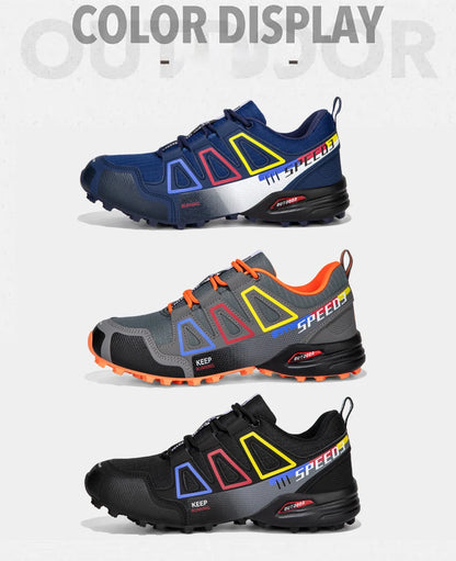 Men Waterproof Hiking Shoes Wear-Resistant Outdoor Shoes Leather Hiking Hunting Tactical Sports Shoes Men