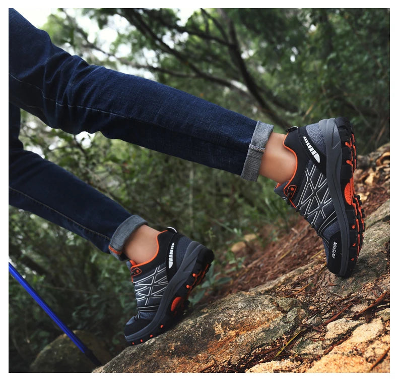 Brand Hiking Shoes Men Mesh Breathable Travel Shoe Outdoor Waterproof Hunting Fishing Shoes Mountain Off-Road Riding Sports Shoe