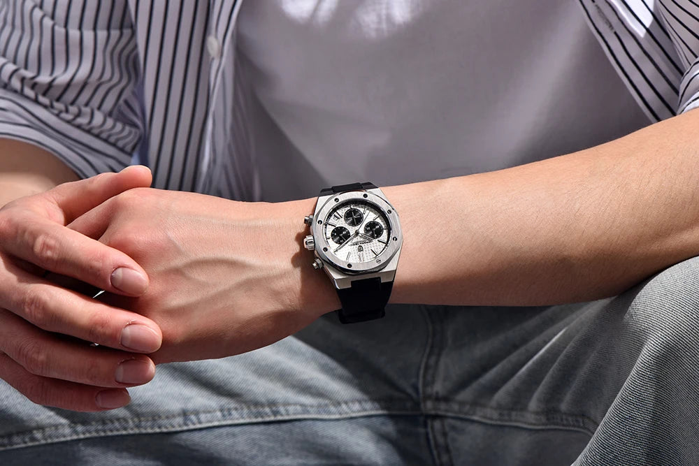 PAGANI DESIGN 2026 New VK63 Men's Business Quartz Watch Sapphire Stainless Steel 20Bar Waterproof Sports Chronometer Code Watch