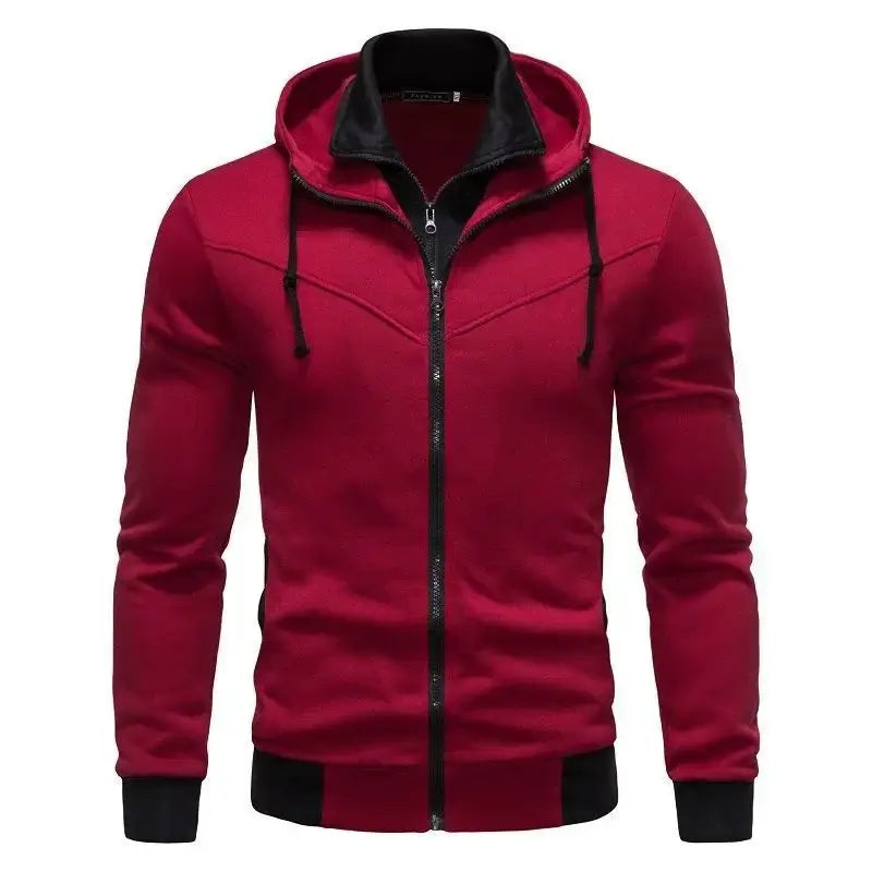 Autumn men's sportswear long sleeved jacket hooded sweatshirt zipper opening jacket men's hooded sweatshirt slim fit men's cloth, Produit gaming premium Fraquane