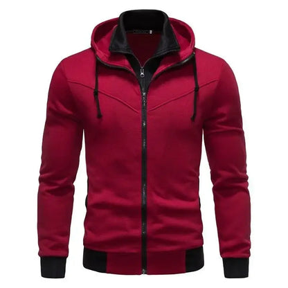 Autumn men's sportswear long sleeved jacket hooded sweatshirt zipper opening jacket men's hooded sweatshirt slim fit men's cloth, Produit gaming premium Fraquane
