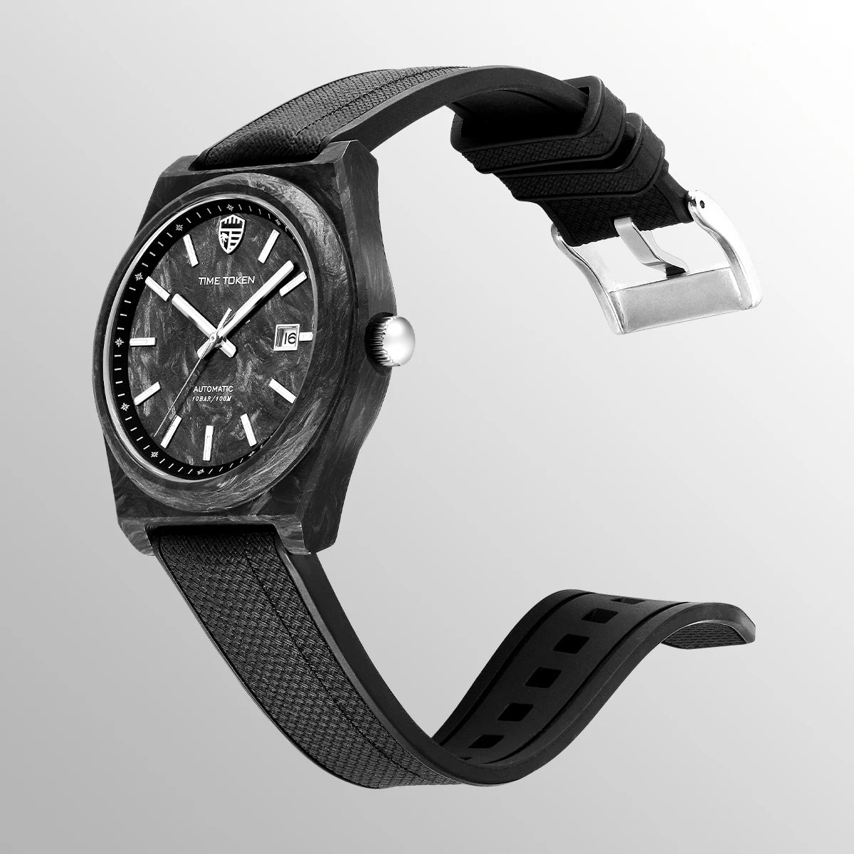 Leuchtende Automatikuhr aus Carbonfaser, 40 mm, Luxus-Taucheruhr, 100 m wasserdicht, Automatikuhr für Herren, Japan Miyota 8215 Uhrwerk