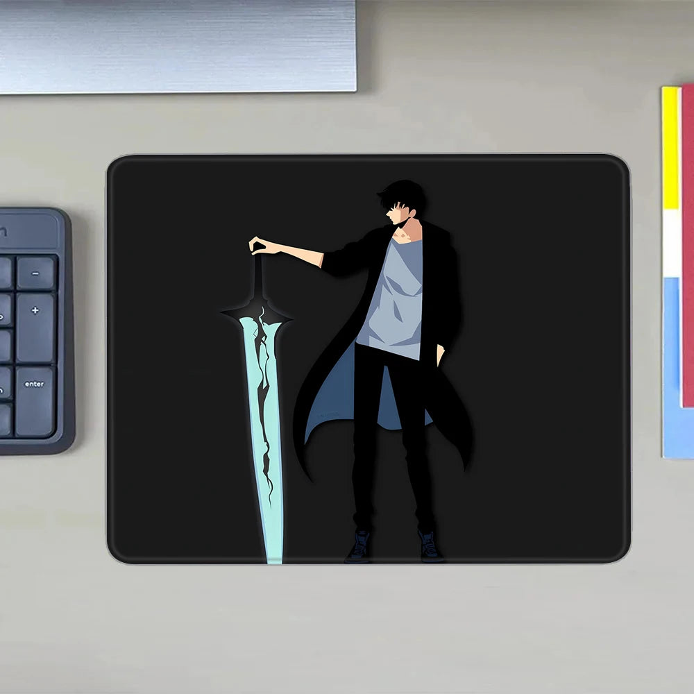 Oblíbená herní podložka pod myš s motivem komiksu Solo Leveling, XS malá podložka pod myš pro PC hráče, dekorace na stůl, kancelářská podložka pod myš, deskmat, kobereček
