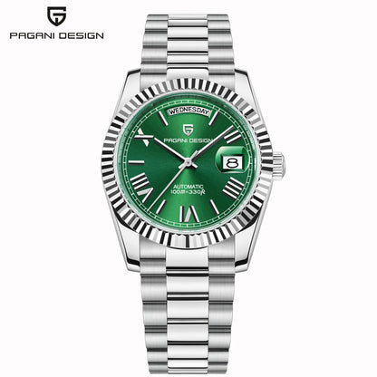 PAGANI DESIGN Luxury Men Watch Sapphire mirror Luminous Stainless Steel Watch Week Date Mechanical Waterproof ST16 Man watch