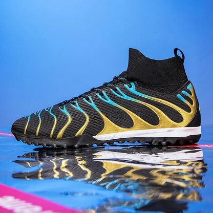 Men Match Football Boots Sport Training Long Spikes FG/TF Boys Cleats Outdoor Soccer Shoes Non Slip Indoor Futsal Comfortable