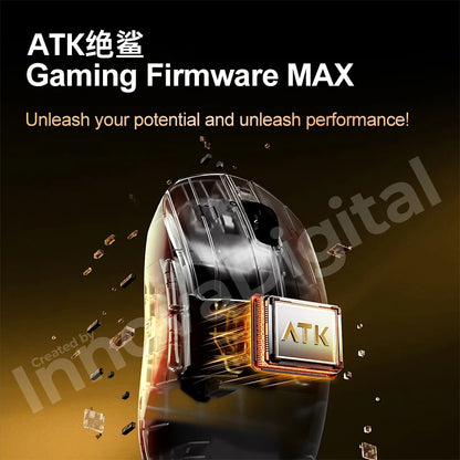 Ratón gaming inalámbrico ATK Dragonfly A9 Ultimate A9 Air PAW3950 ultraligero ergonómico para esports FPS CSGO A9 Ultra