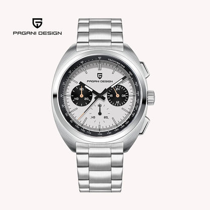 Pagani design2026fashion men's quartz watch top brand luxury sapphire VK63 men's chronograph all-steel diving relógios masculino